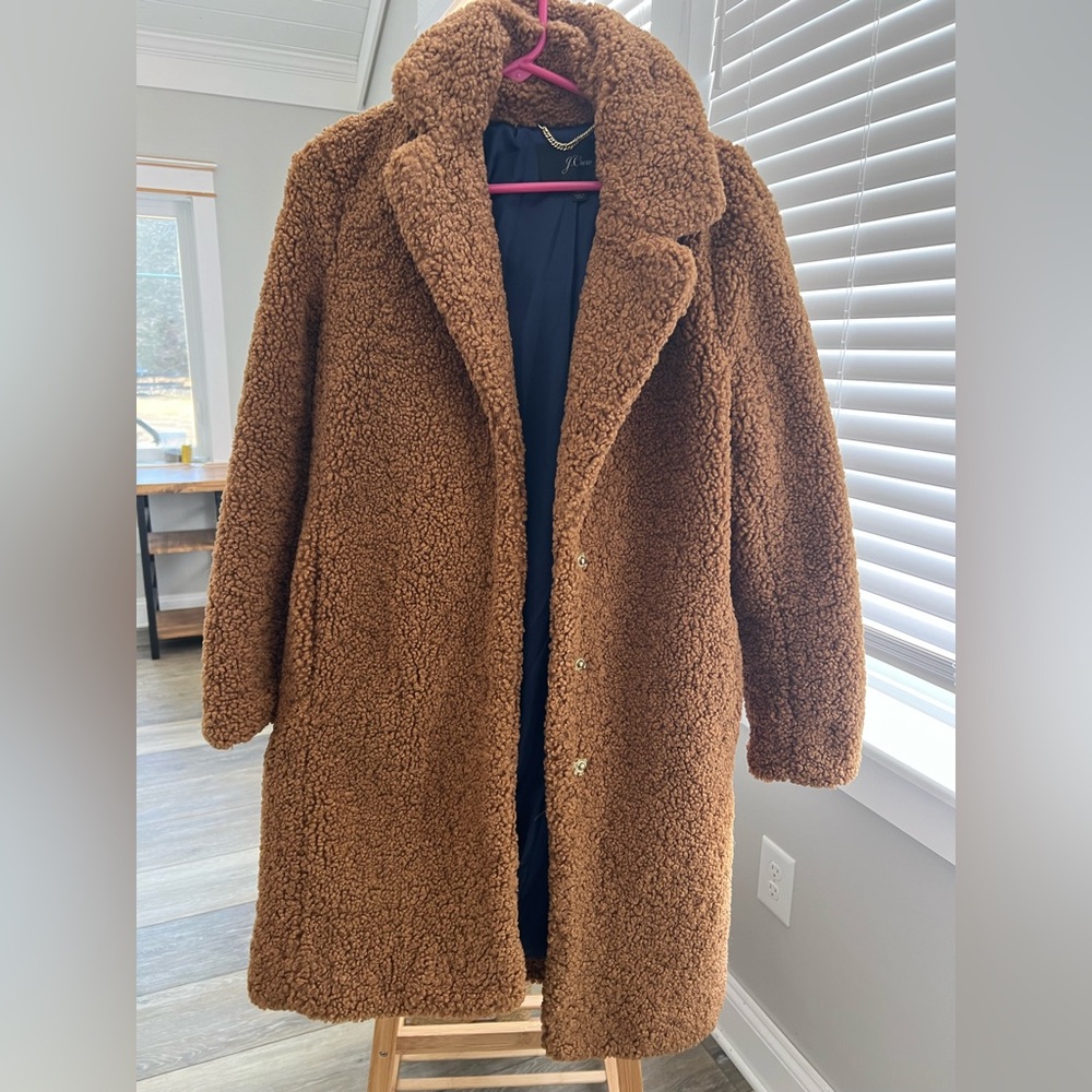 Jcrew Teddy coat size xs